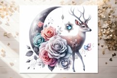 Moon, flowers &amp; Deer | 8 Skinny tumbler sublimation designs Product Image 9