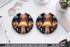Car coaster sublimation, Halloween Coaster PNG Product Image 1