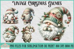 Vintage Christmas Gnomes | Christmas Sublimation Clipart Product Image 4