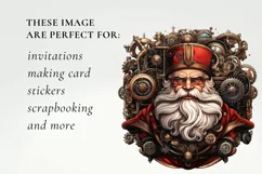 Steampunk Santa Claus Clipart, Santa Claus steampunk png Product Image 3