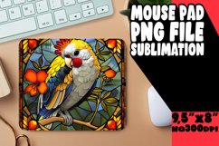 Vibrant Bird Stained Glass Mouse Pad Design for PNG Product Image 1