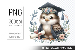 Graduation Animals Clipart PNG Bundle, High Quality PNG File Product Image 6