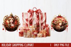 Holiday Shopping Clipart Sublimation, PNG Product Image 1