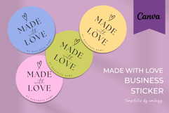 Made with Love Sticker for Small Business Packaging Product Image 2