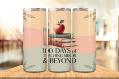 100 Days Of School Tumbler wrap, Teacher Day 20oz Tumbler Product Image 1