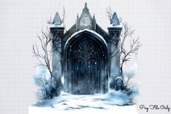 Gothic Spooky Winter Clipart PNG Product Image 1