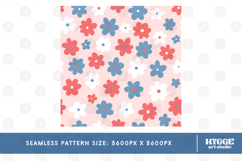 American 4th July Patriotic Flowers Seamless Pattern Bundle Product Image 9