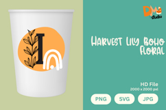 Harvest Lily Boho Floral Monogram Product Image 1