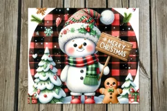 Christmas Snowman & gingerbread | Skinny tumbler design PL2 Product Image 5