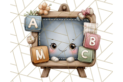 Simple School Supplies Clipart, Cute Classroom PNG Product Image 5