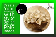 Floral Delight Sublimation Keychain Circle Designs Spring Product Image 1