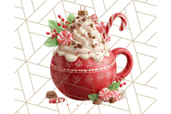 Christmas Coffee Mugs Clipart PNG Festive Cups Product Image 5