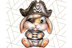 Halloween Bunny Clipart, Cute Bunnies in Costumes PNG Product Image 5