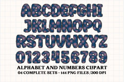 4th July Alphabet png clipart, independence letters doodle Product Image 3