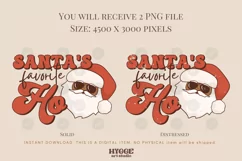 Santa's Favorite Ho Sublimation | Retro Christmas PNG Product Image 2