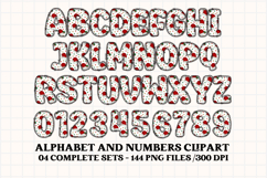 Christmas Alphabet png clipart, christmas letters doodle Product Image 3