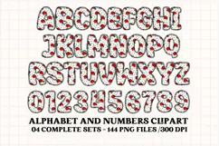 Christmas Alphabet png clipart, christmas letters doodle Product Image 3