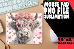 Heartwarming Cow Design Mouse Pad Product Image 1