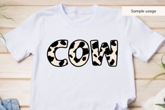 Cow Print Alphabet SVG, Farmhouse Animal Letters Product Image 9