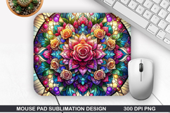 Flowers Mouse Pad Sublimation, Summer Mouse Pad PNG Product Image 1