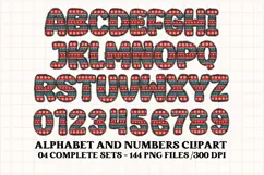 Christmas Alphabet png clipart, christmas doodle letters Product Image 3