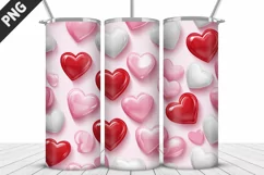 Lovely Hearts Tumbler Design | Valentine's Day Tumbler Wrap Product Image 4