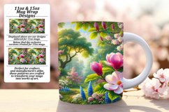 Sublime 11oz Mug Wrap Png Template , Flower Product Image 1