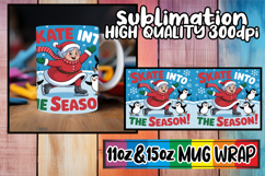 Playful afternoons 11oz 15oz sublimation wrap, Funny Santa Product Image 1