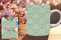 Serene 15oz Mug Wrap Png Template , Heart Product Image 1