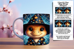 GORGEOUS PNG Mug Wrap Design 15oz , Halloween Dino Product Image 1