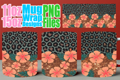 Radiant dreams 11oz 15oz mug wrap, Leopard Prints Product Image 1