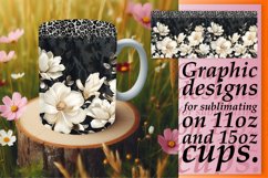 Leopard Blossom Sublimation Design Product Image 1