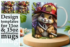 Playful 3D Easter Bunny Mug Sublimation 11oz Product Image 1