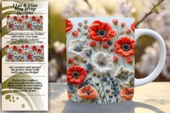 Embroidered Spring Blossom Mug Wrap - Sublimation Product Image 1