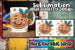 Joyful sips 11oz 15oz sublimation wrap, Cute Christmas Product Image 1