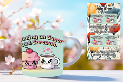 Creative 11oz Mug Wrap Png Design , Kawaii Food Product Image 1
