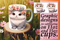 Spring Palette Cat Mug Wrap - Watercolor Collection Product Image 1