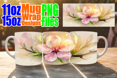 Serene days 11oz 15oz sublimation wrap, Flowers Product Image 1