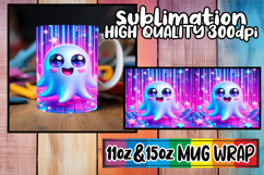 Gentle vibes sublimation print wrap, 3D Cute Ghost Product Image 1