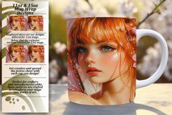 Charming 11oz Mug Wrap Png Design , Fairy Product Image 1