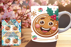 Glamorous 15oz Mug Wrap Png Design , Cute Christmas Product Image 1