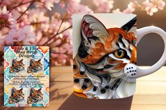 Purrr-fect Pleasure: 3D Cat Mug Wrap - Sublimation 11oz/15oz Product Image 1