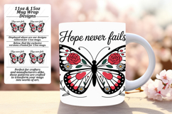 Joyful 15oz Mug Wrap Png Design , Butterfly Product Image 1