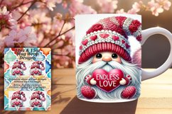 Serene 15oz Mug Wrap Png Template , Gnomes Product Image 1