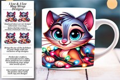 Glossy Elegance in 3D: Christmas Mug Wrap Product Image 1