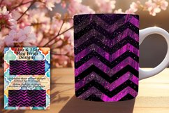 Glitter Stripe Pattern 11oz/15oz Mug Wrap Art Product Image 1