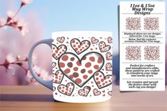 Trendy Heart Mug Wrap Pattern Sublimation 11oz 15oz Product Image 1