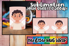 Happy days 11oz 15oz mug wrap, Cupid Product Image 1