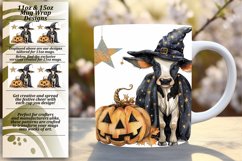 Funny Halloween Cow Mug Wrap Design 11oz/15oz Product Image 1