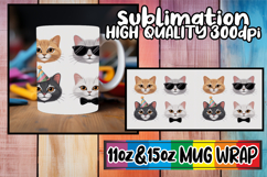 Radiant whispers 11oz 15oz sublimation wrap, Funny Cat Product Image 1